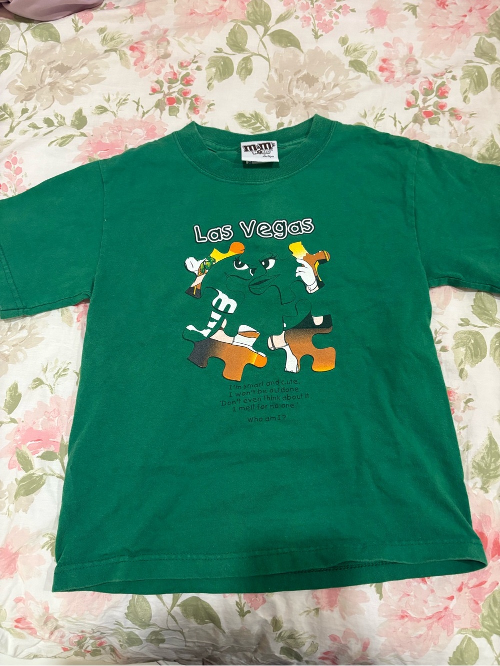 M&M'S Green Las Vegas Puzzle Graphic Kids Tee